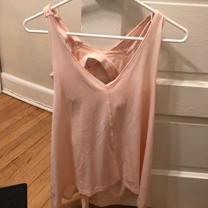 lululemon pink tank with removable bra NWOT size 4